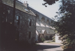 The Viaduct towers over the Burgh Mills